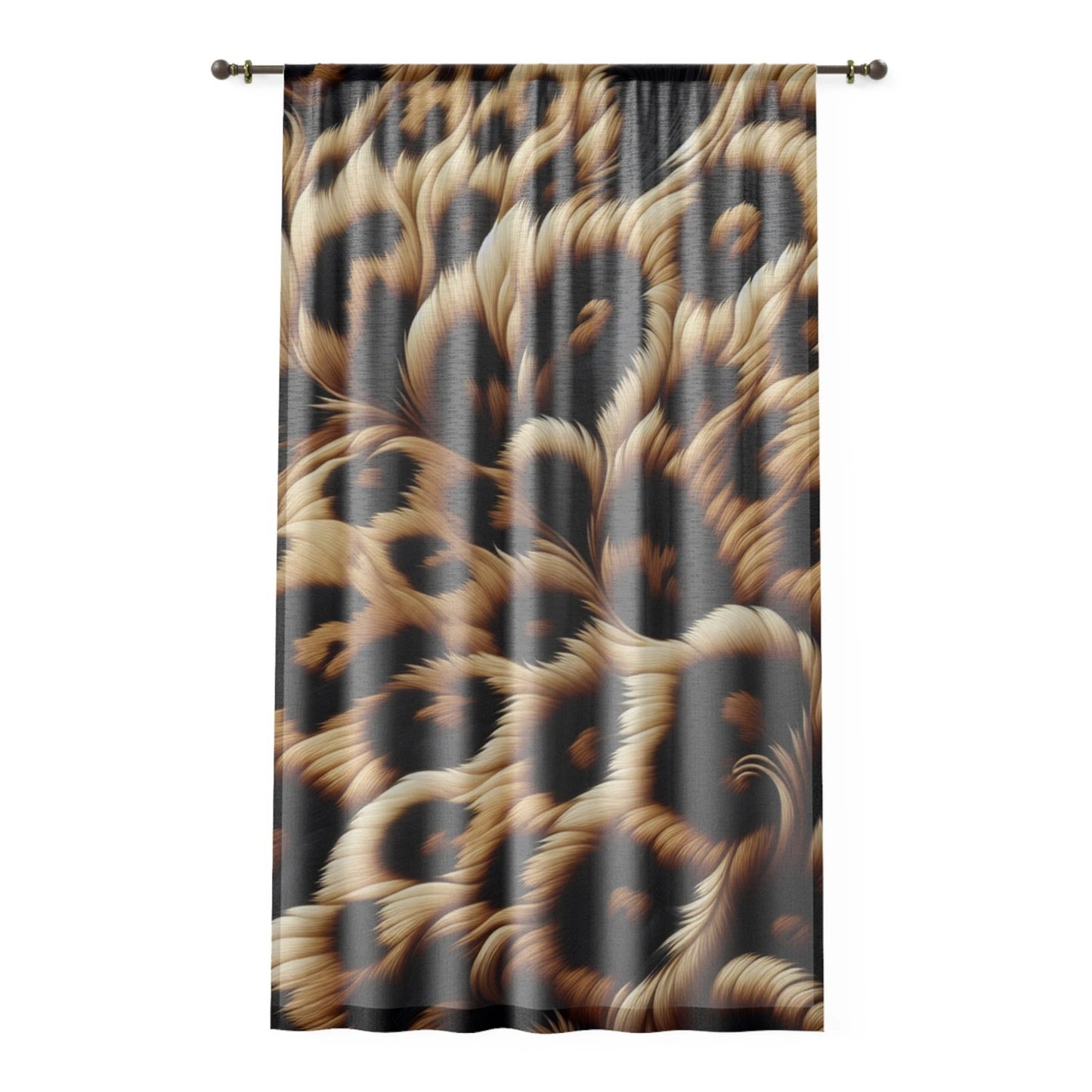 Elegant Animal Print Window Curtain, Chic Home Decor, Living Room Curtains, Boho Style Drapes, Unique Birthday Gift, Stylish Window [...] by Printify