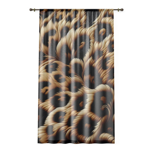 Elegant Animal Print Window Curtain, Chic Home Decor, Living Room Curtains, Boho Style Drapes, Unique Birthday Gift, Stylish Window [...] by Printify