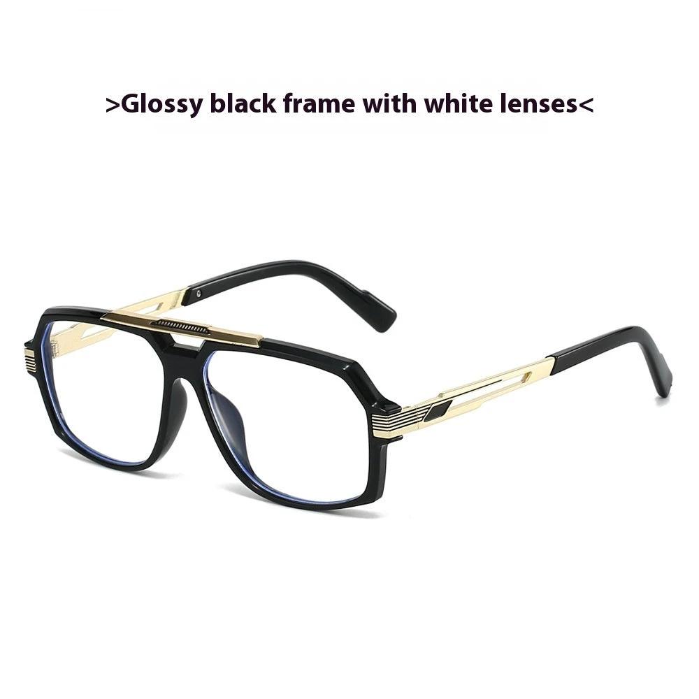 Men's Metal Mirror Leg Paint Fashion All-match Sun-resistant Sunglasses by GJG Denim
