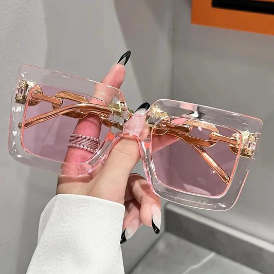 Vintage Large Frame Glasses - The Perfect Accessory For Fashion Lovers And Urban Explorers, Blue Light Protection Glasses For Women by GJG Denim