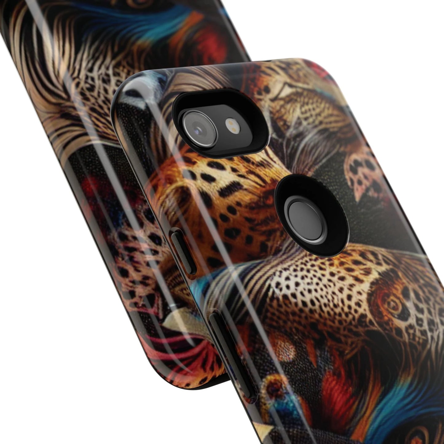 Stylish Tough Phone Case with Elegant Black and Gold Design by Printify