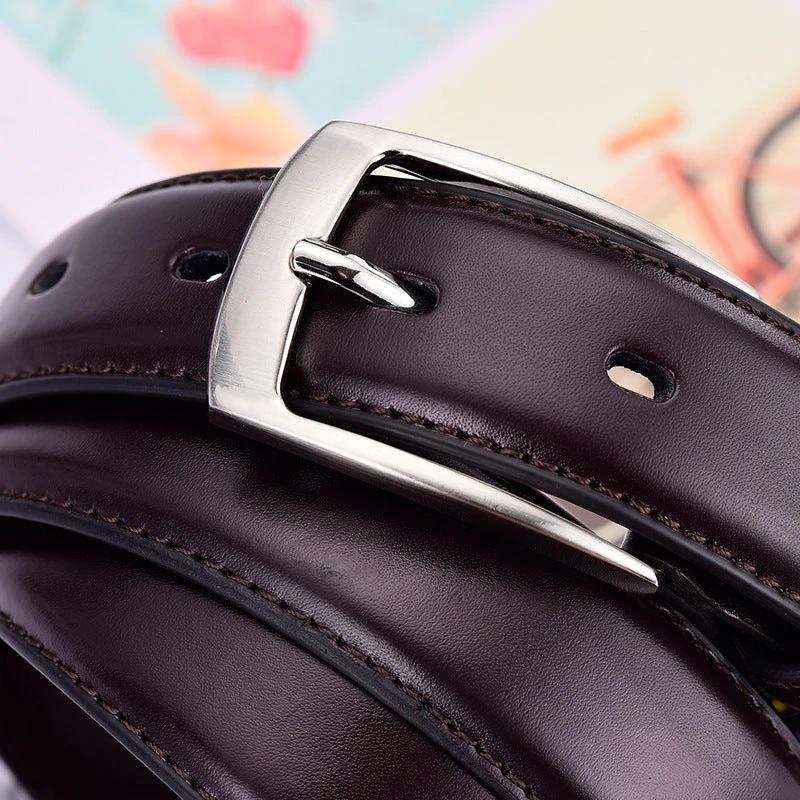 Men's Leather Pin Buckle Belt by GJG Denim