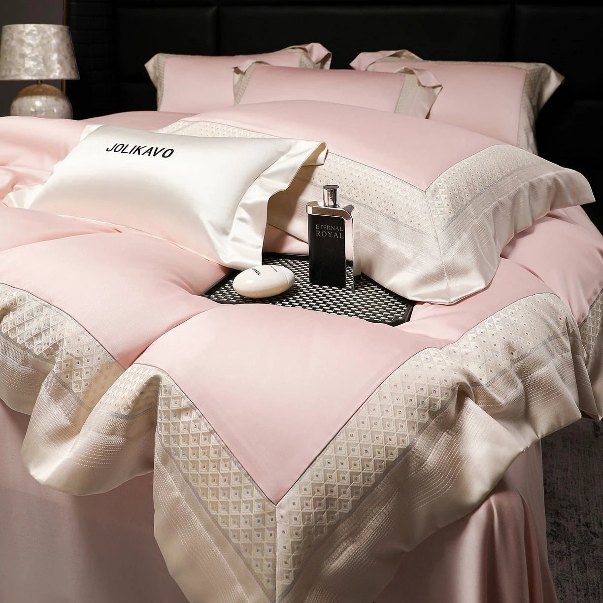 Sateen Long-staple Cotton Four-piece Duvet Cover Set by GJG Denim