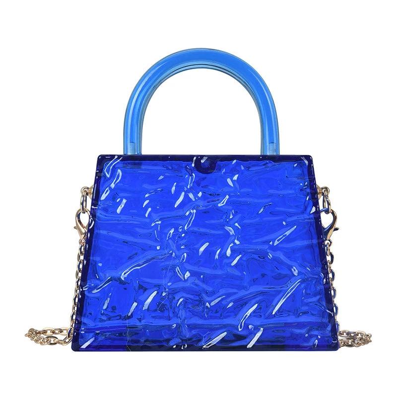 Super Mini Transparent Chain Small hand Bag Lipstick Bag Headphone Bag Women by GJG Denim