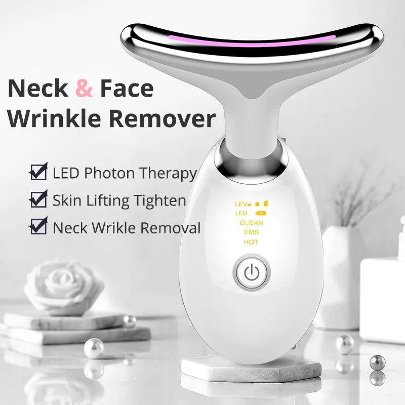 EMS Thermal Neck Lifting And Tighten Massager Electric Microcurrent Wrinkle Remover by GJG Denim