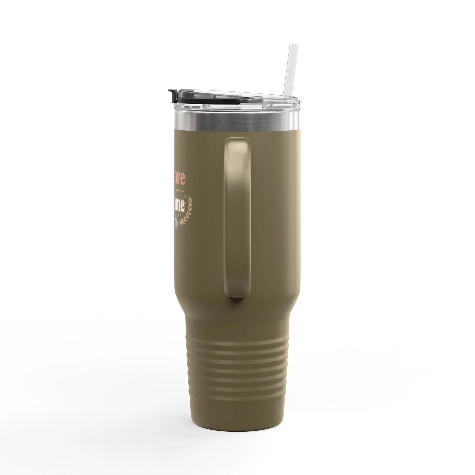40oz Insulated Travel Mug - "Self-Care is my Vain-Game" Comfort Coffee Tumbler by Printify