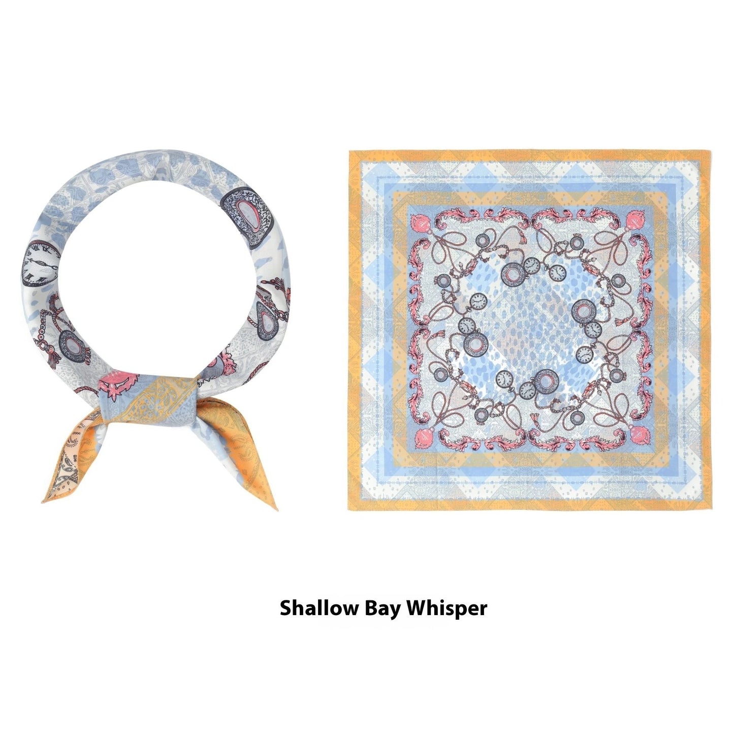 Thin Headcloth Duplex Printing Silk Scarf Square Scarf by GJG Denim