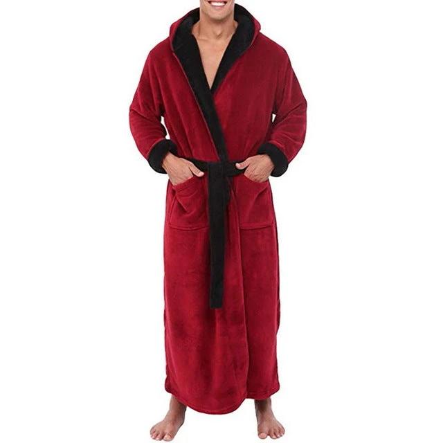 Men's Thick Hooded Bathrobe by GJG Denim