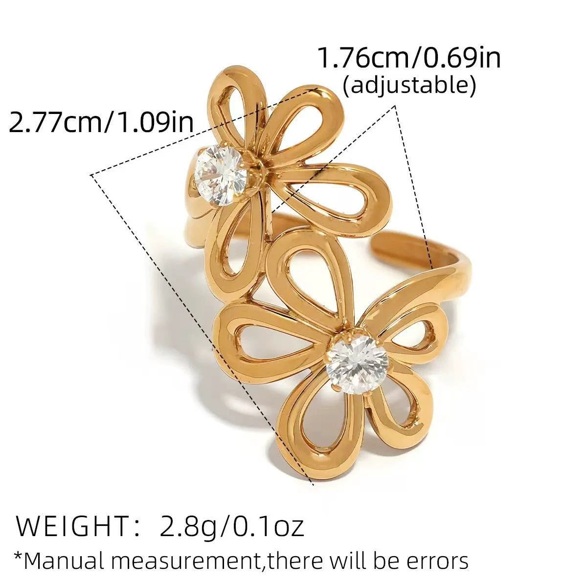 Retro Titanium Steel Ring Niche High-End Square Zircon Stainless Steel Jewelry Cross-Border Hot-Selling by GJG Denim