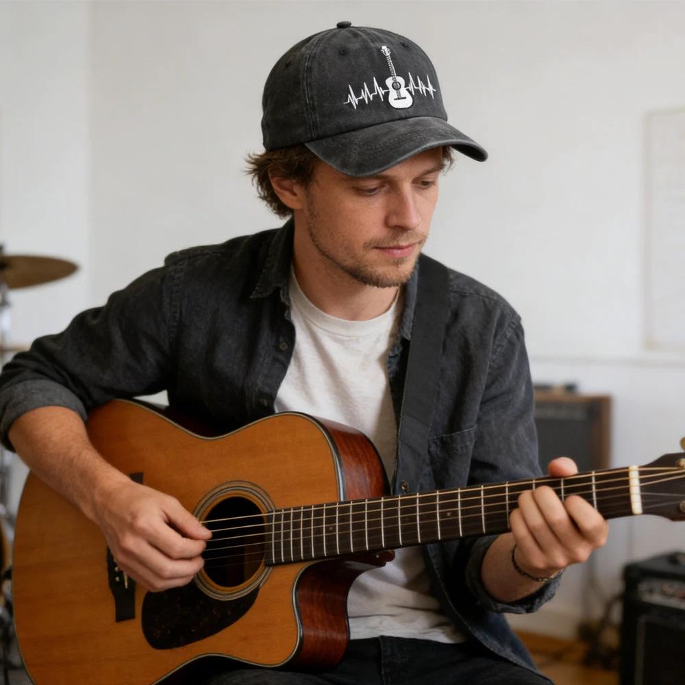 Men's Guitar Baseball Cap by GJG Denim