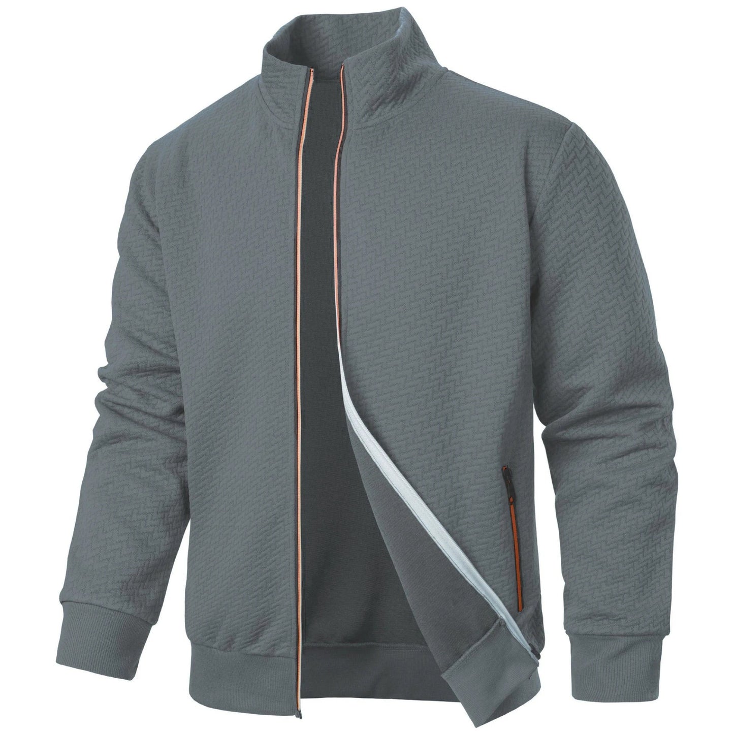 Men's Casual Jacquard Cardigan by GJG Denim