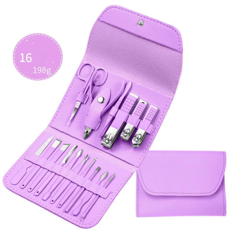 Professional Scissors Nail Clippers Set Ear Spoon Dead Skin Pliers Nail Cutting Pliers Pedicure Knife Nail Groove Trimmers by GJG Denim