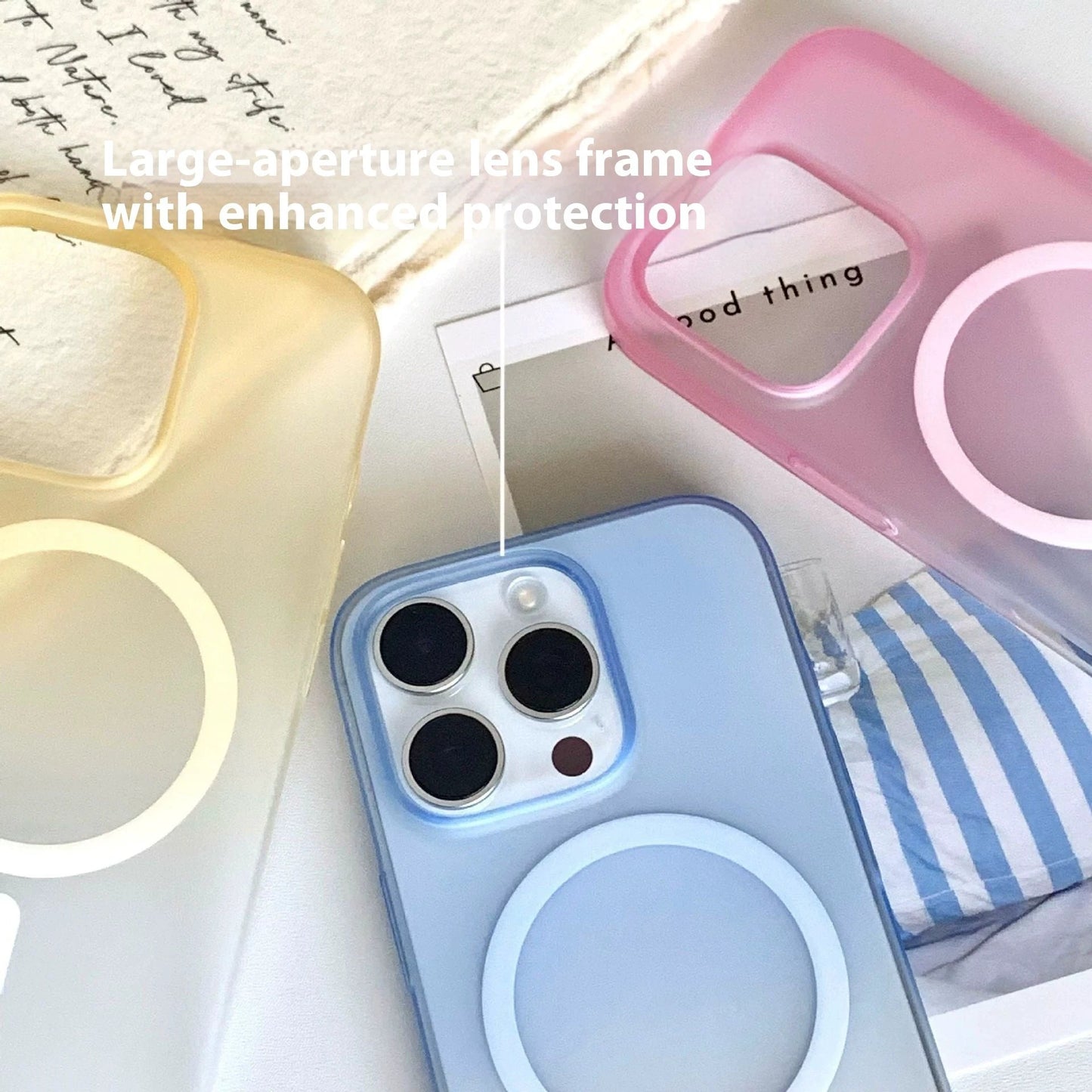 Gradient Frosted Ice Mist Magnetic Suction Phone Case Ultra-thin PC Drop-resistant Sheath by GJG Denim