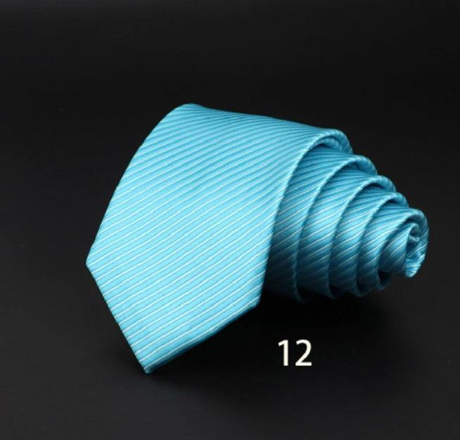 Men's Striped Polyester Fiber Ties by GJG Denim