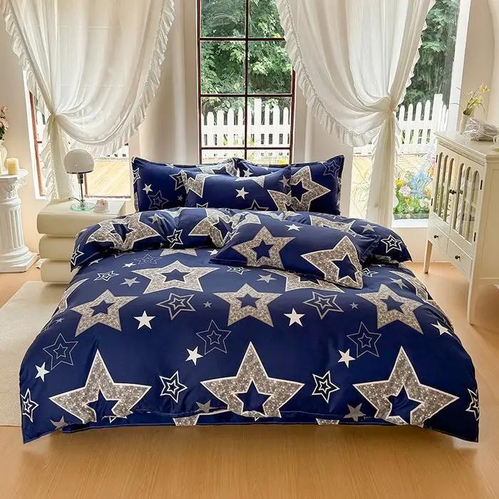 Breathable And Skin-friendly Brushed Duvet Cover And Bed Sheets by GJG Denim