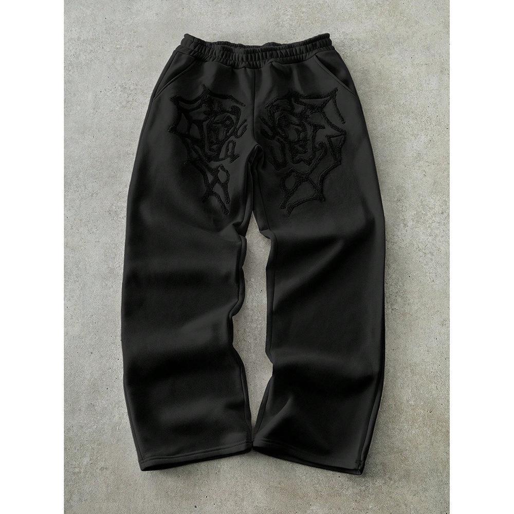 Men's Niche Design Loose-fitting Straight-leg Sweatpants by GJG Denim