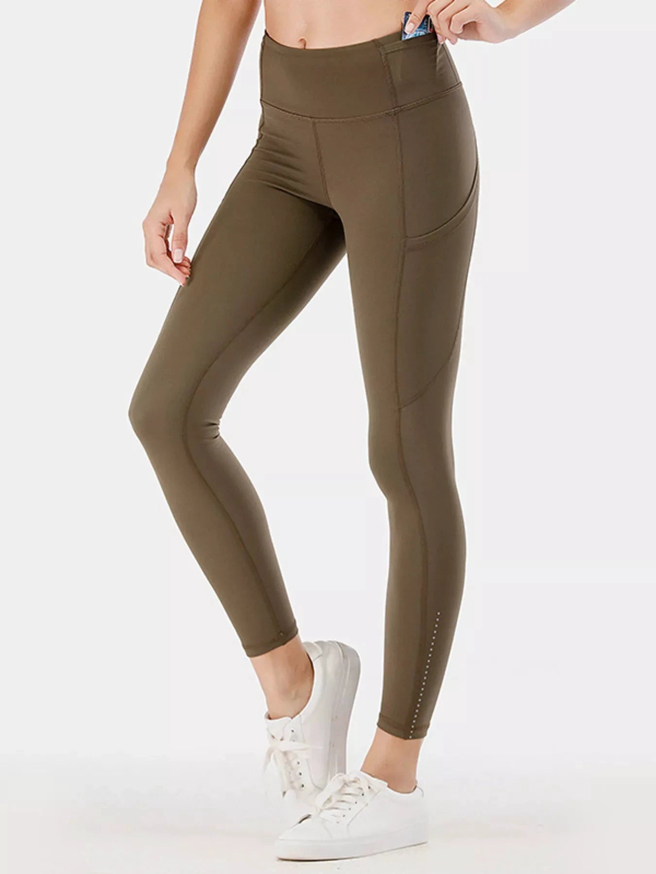 Full Size High-Waisted Active Leggings with Pockets Plus Size by Lady Ros