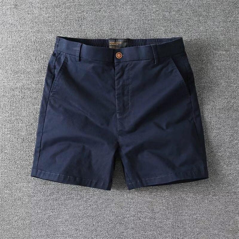Men's Casual Slim Fit Straight Cargo Shorts by GJG Denim