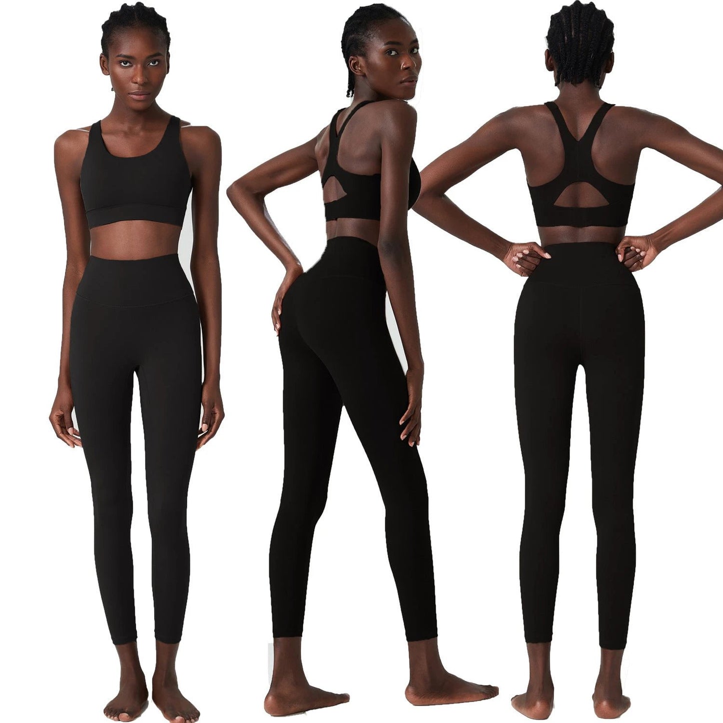 Plus Size Yoga Workout Clothes Two-piece Set by GJG Denim