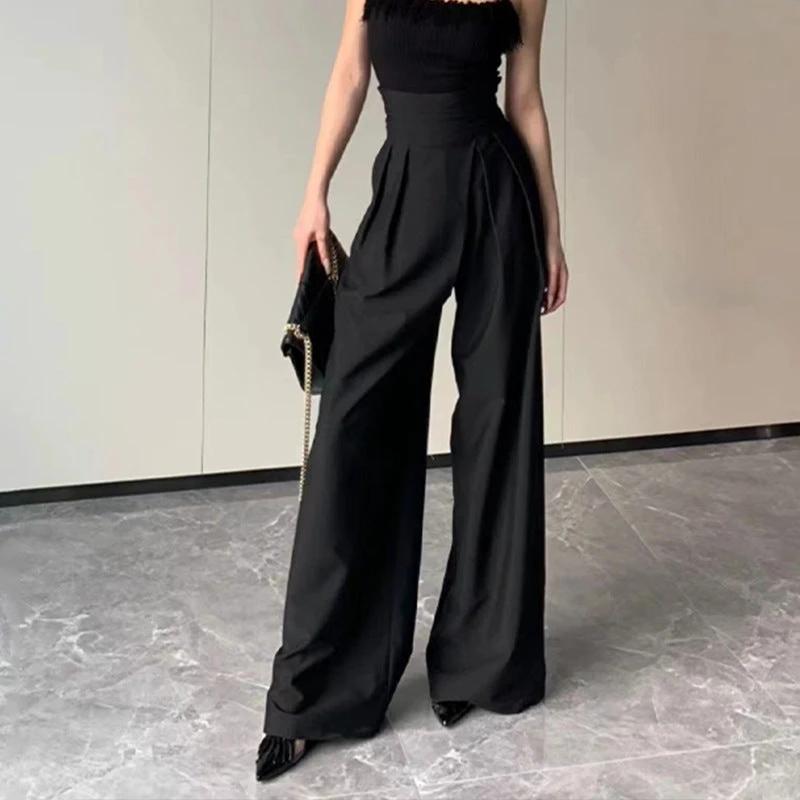 Fashion Drooping Wide-leg Pants Women by GJG Denim
