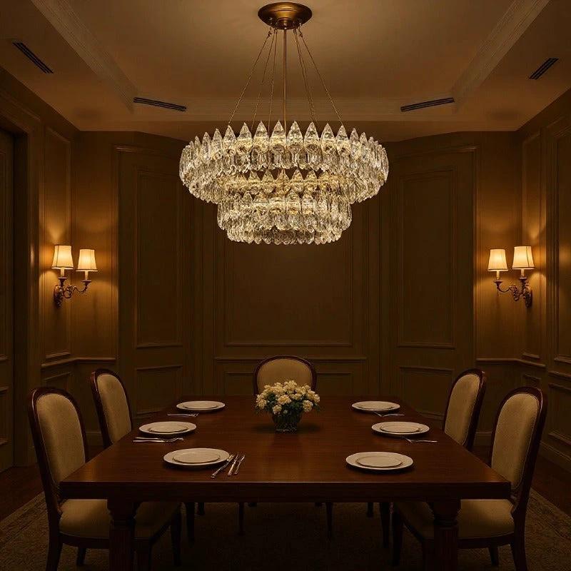 Crystal Modern Room French Villa Chandelier by GJG Denim
