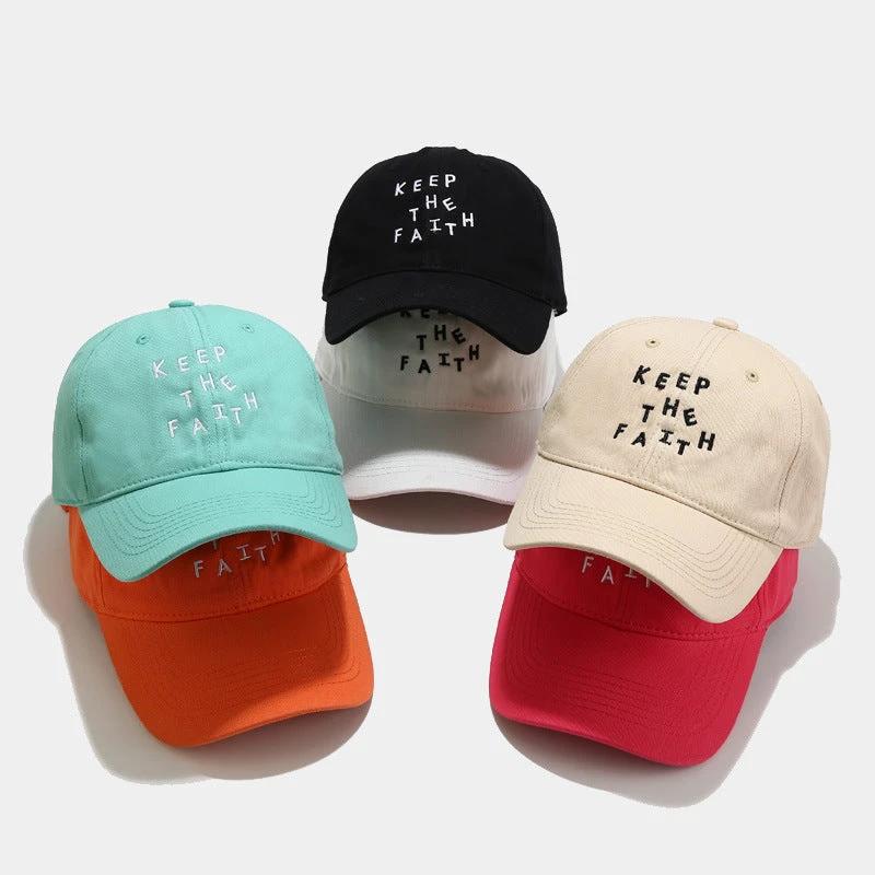 Men's "Keep The Faith" Embroidered Baseball Cap by GJG Denim