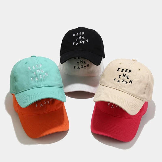 Men's "Keep The Faith" Embroidered Baseball Cap by GJG Denim