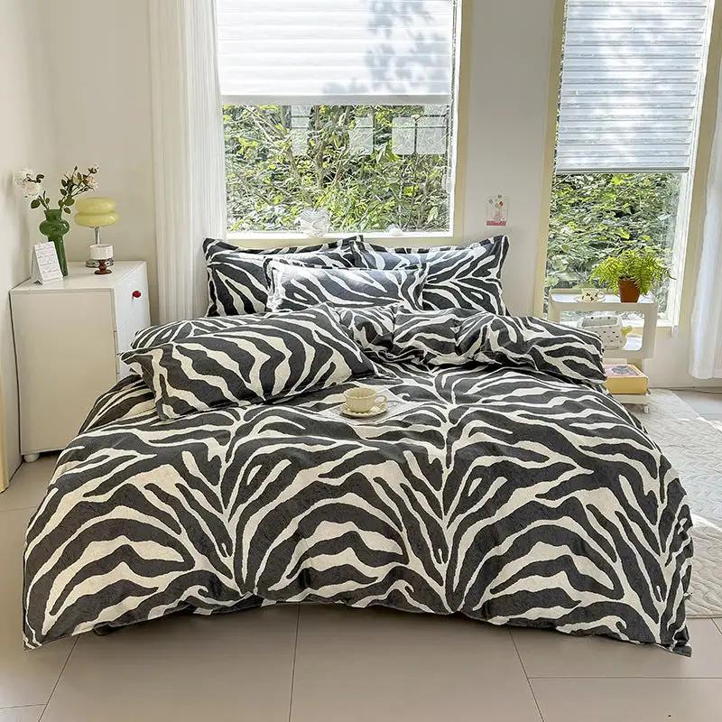 Breathable And Skin-friendly Brushed Duvet Cover And Bed Sheets by GJG Denim