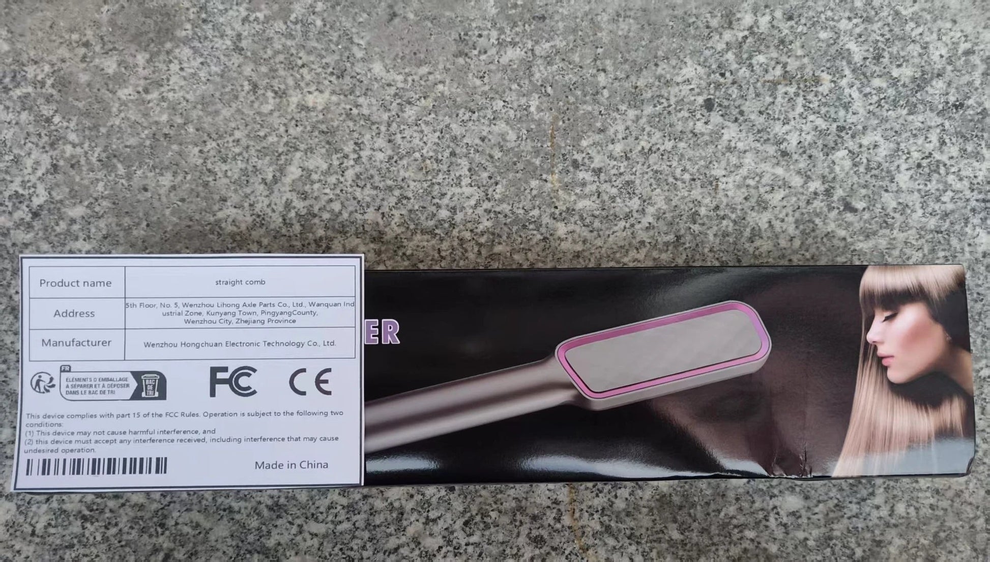 Negative Ion Straightener Comb by GJG Denim