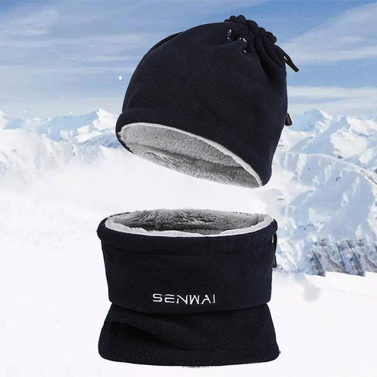 Men's Cold Proof And Warm Wind Proof Wool Hat or Neck Warmer by GJG Denim