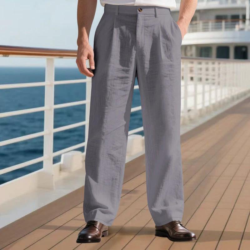 Men's Loose Straight Business Pants by GJG Denim