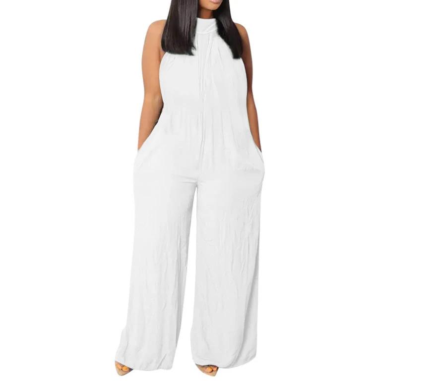 Wide-leg Sleeveless Jumpsuit by GJG Denim