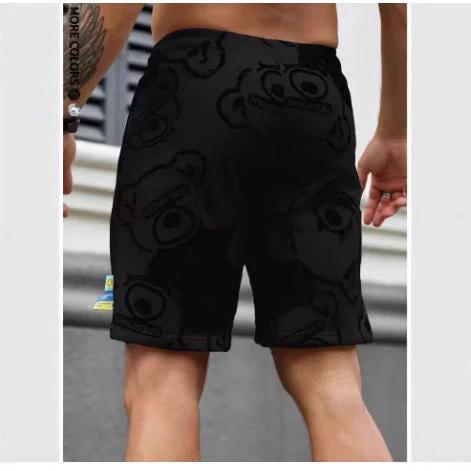Bear Print Shorts For Men by GJG Denim