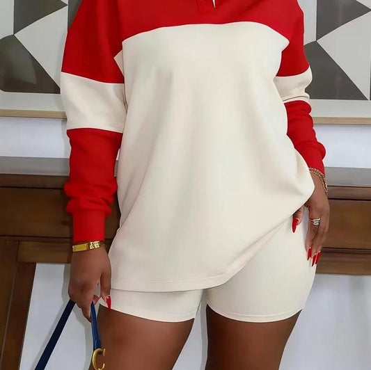 A Two-piece Set Of Color-blocked Casual Clothing by GJG Denim