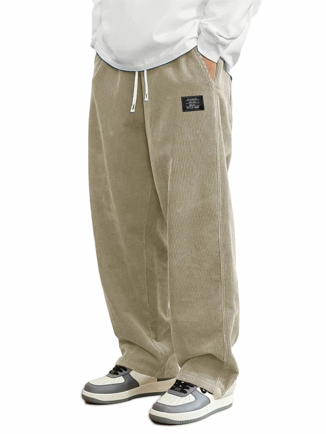 Men's Relaxed-fit Corduroy Casual Pants by GJG Denim