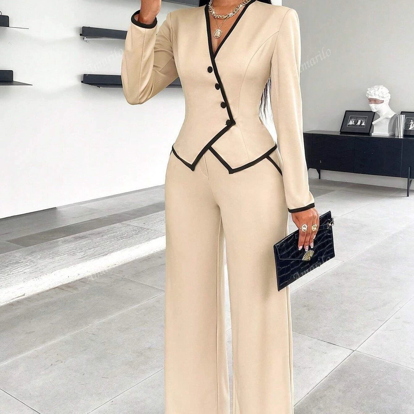 Single-breasted Pants Suit by GJG Denim
