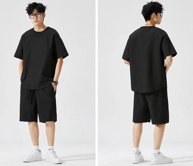 Pair With A Two Piece Set Of Loose Casual Sports Short Sleeved Shorts by GJG Denim