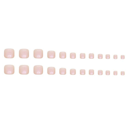 Feet Fake Nails Warm Color Solid Color Aurora Nail Beauty White Feet Nail Tip by GJG Denim