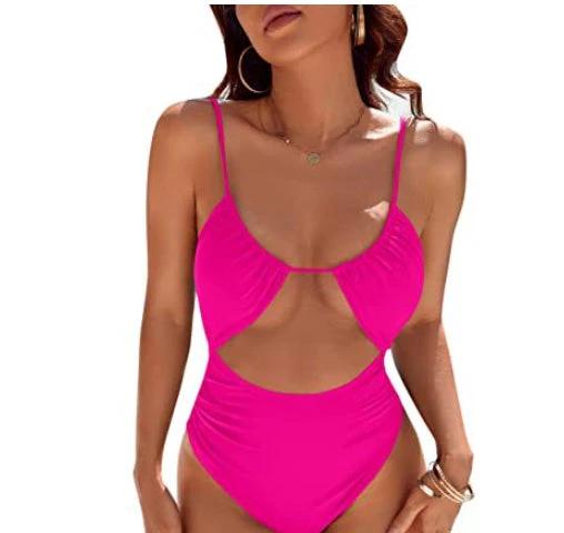 European And American Cute Women's One-piece Swimsuit by GJG Denim