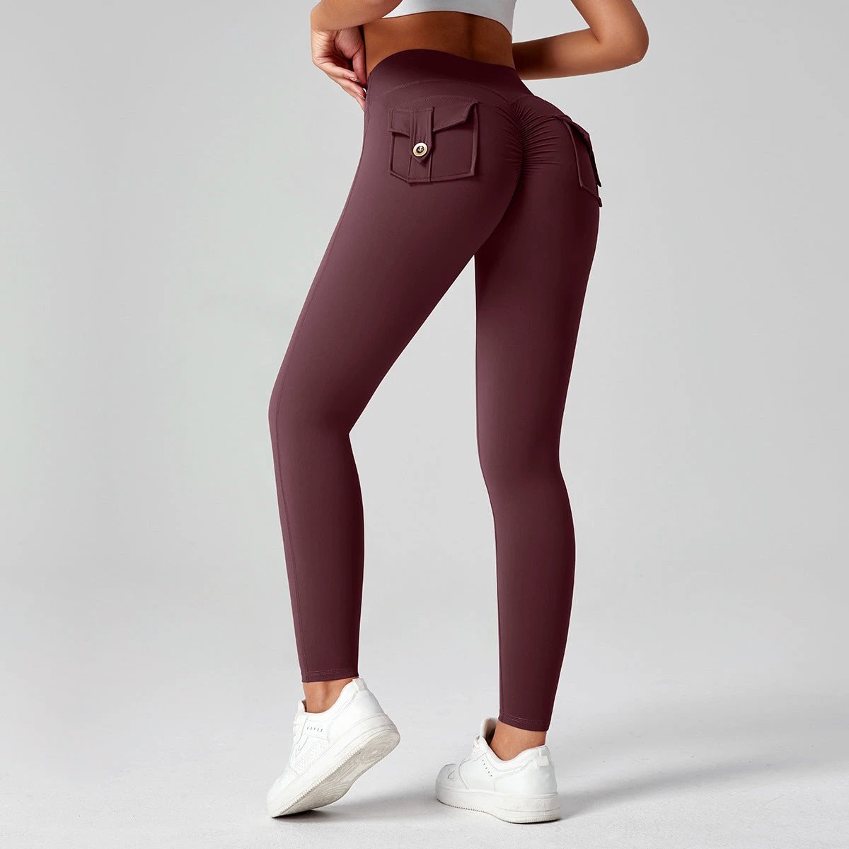 Fitness Yoga Pants For Women High-waisted Butt-lifting Stretchy Form-fitting Workout Tights by GJG Denim