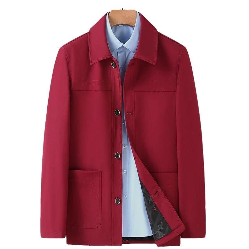 Men's Turn-down Collar Coat by GJG Denim