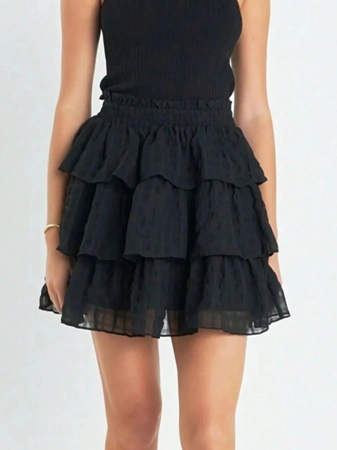 Ruffle Layered Mini Skirt by Lady Ros