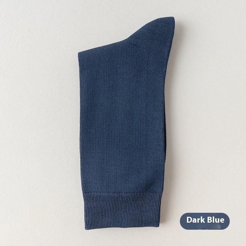 Men's Mid-calf Pure Cotton Business Socks by GJG Denim