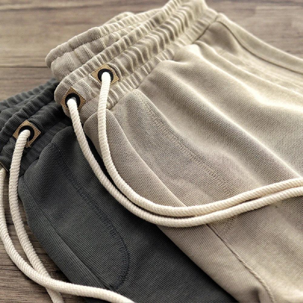 Men's Japanese-style Retro Knitted Loose Shorts by GJG Denim