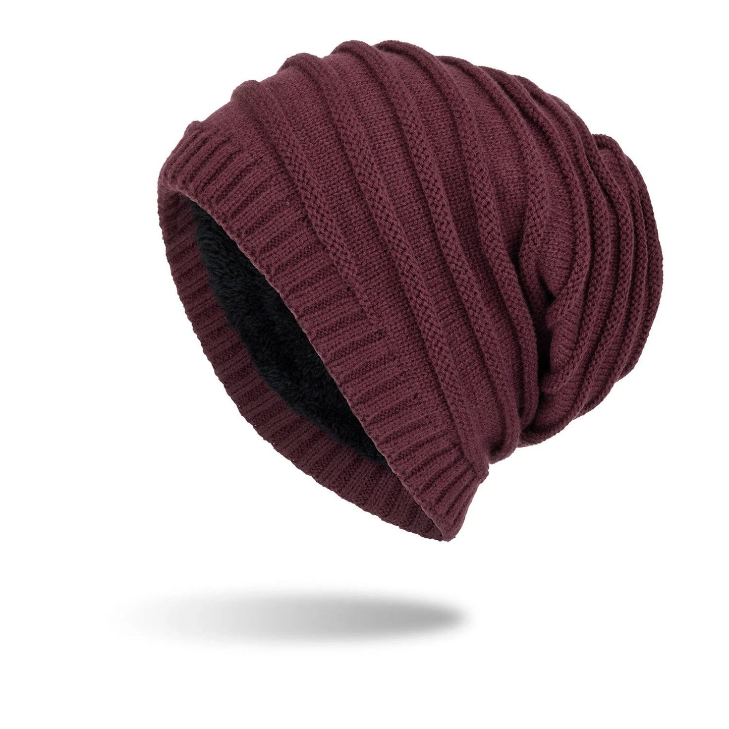 Men's Plush Warm Knit Ear Guards Beanie by GJG Denim