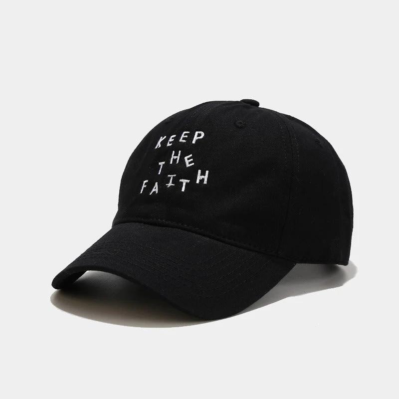 Men's "Keep The Faith" Embroidered Baseball Cap by GJG Denim