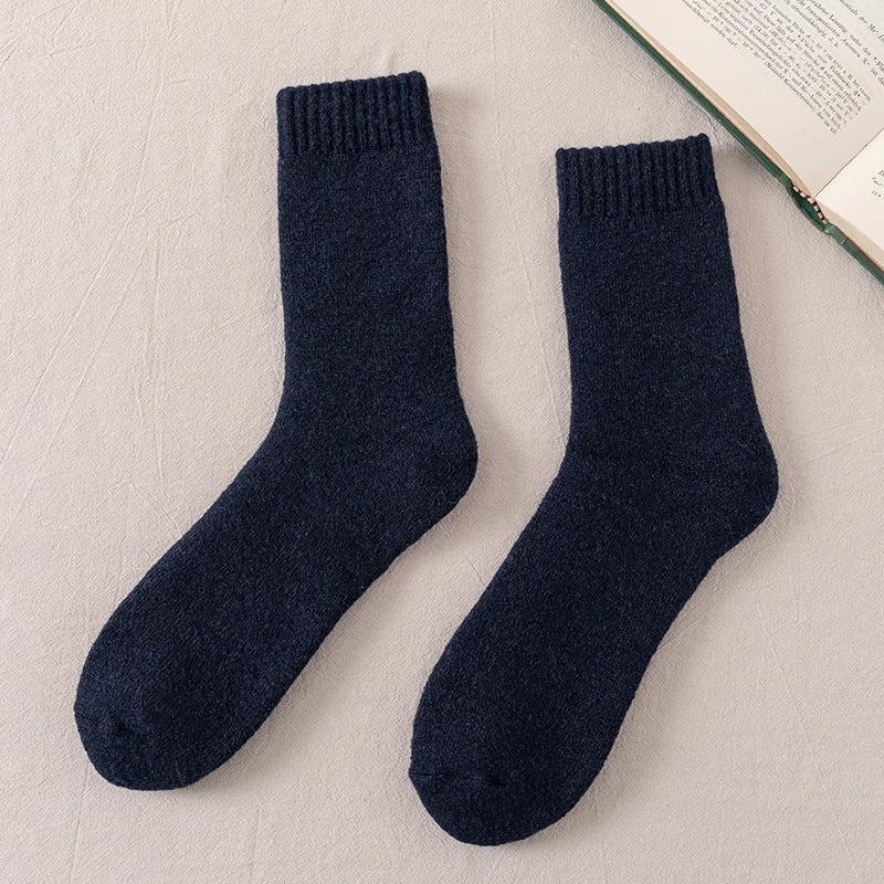 Men's Warm Wool Thickened Fleece Lined Socks by GJG Denim