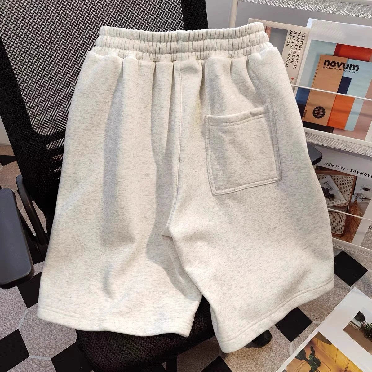 Retro Solid Color Men's Loose And Simple Casual Shorts by GJG Denim