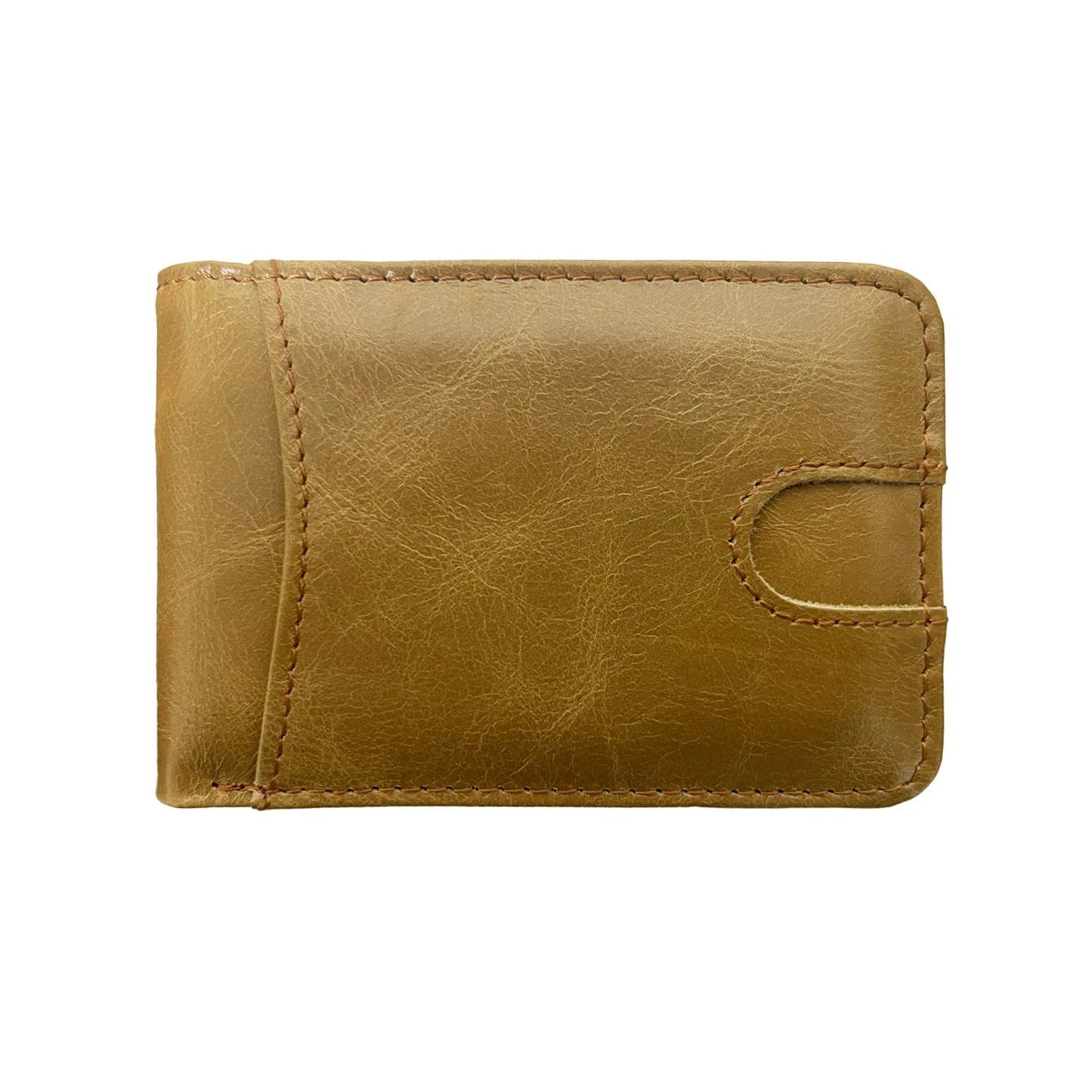 Oil-waxed Leather Wallet For Men by GJG Denim