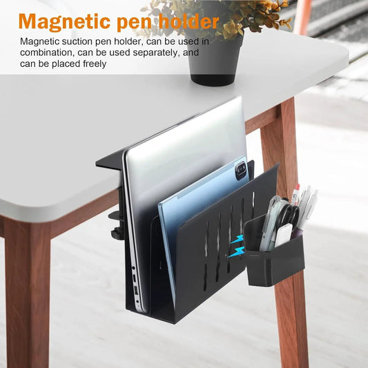 Under-desk Notebook Storage Bracket by GJG Denim